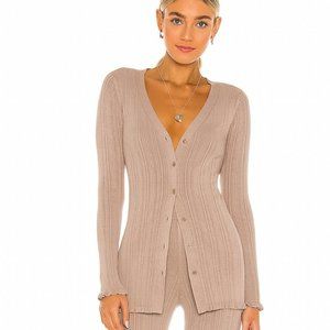 CHIC SET - Tularosa Variegated Rib Cardi & Pant - NWT - XS - Taupe!!